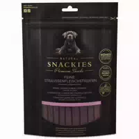 Snackies Feine Straussenfleischstreifen Single Protein Snack für Hunde
