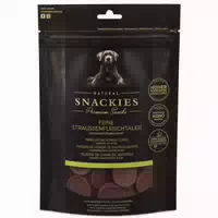 Snackies Feine Straussenfleischtaler Single Protein Snack für Hunde