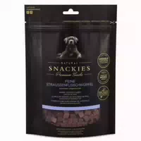 Snackies Feine Straussenfleischwürfel Monoprotein Snack für Hunde
