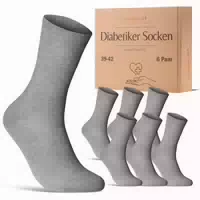 Diabetiker Socken mit Komfortbund und ohne Naht aus 97% Baumwolle für Damen und Herren