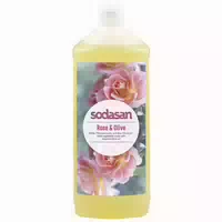 Sodasan Milde Pflanzenseife Rose & Olive Nachfüllpackung 1l