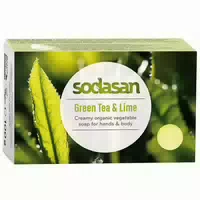 Sodasan Seifenstück Green Tea & Lime Mit Grünem Tee & Limette 100g