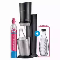 Sodastream Crystal 3 0 Wassersprudler, Titan, Qc Co2 Zylinder, 2x Glaskaraffe 0,6 l