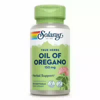 Solaray Oregano Öl Weichkapseln 150 Mg, Origanum Vulgare mit Carvacrol, in Olivenöl, Vegan