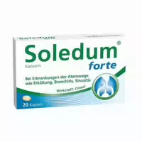 Soledum Forte 200 mg Weichkapseln – mit Cineol, bei Erkrankungen der Atemwege wie Erkältung, Bronchitis, Sinusitis