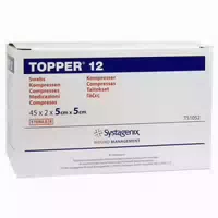 Topper 12 Kompr 5x5 cm Steril 45x2 st Kompressen