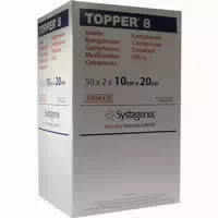Topper 8 Kompr 10x20 cm Steril 50x2 st Kompressen