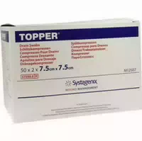 Topper Schlitzkompr 7,5x7,5 Cm Steril 50x2 St Kompressen
