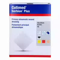 Sorbion Cutimed Plus Wundauflage 10x10 Cm