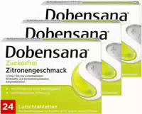 Sparset Dobensana Zuckerfrei Zitronengeschmack 1,2 mg 0,6 mg 3 X 24 Lutschtabletten