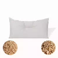 Speltex Ergonomisches 2 Kammer Kopfkissen mit Bio Schafwolle Bio Hirse Füllung, 40 X 80 cm