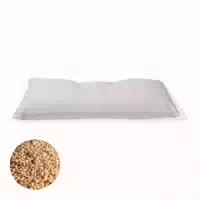 Speltex Ergonomisches 2 Kammer Kopfkissen mit Bio Schafwolle Bio Hirse Füllung, 40 X 80 cm
