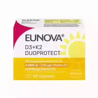Eunova D3 K2 Duoprotect – 4 000 I E Nahrungsergänzungsmittel Mit Zur Normalen Funktion Des Immunsystems & Erhaltung Normaler Knochen