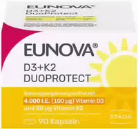 Eunova Duoprotect D3 K2 4000 I E 90 st Kapseln