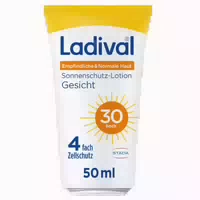 Ladival Empfindliche & Normale Haut Sonnenschutz Lotion Lsf 30: Sonnencreme für das Gesicht bei Empfindlicher und Normaler Haut, mit 4 Fach Zellschutz, Hyaluronsäure & Photolyase, 50ml