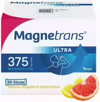 Magnetrans Ultra 375 mg Stick Magnesium Zitrone Grapefruit Geschmack 50 st Granulat