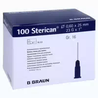 Sterican Kanülen Luer Lok 0,60x25 mm Größe 16 Blau