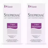 Stieproxal 3 Fach Pflegesystem Schuppen Shampoo, Ciclopiroxolamin 1,5 %, Salicylsäure 3 %, Panthenol, bei Hartnäckigen Schuppen und Stark Juckender Kopfhaut