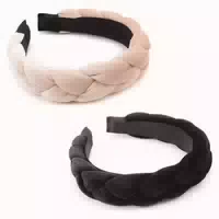 Stirnbänder Geflochtene Samt 2 Pcs Braided Hair Hoop Balck B 1 st