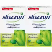 Stozzon Chlorophyll Dragees gegen Mundgeruch und Körpergeruch