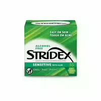 Stridex Alcohol Free Sensitive Pads With Aloe Green 55stücke