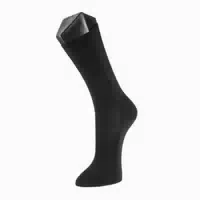 Lindner Silversoft Classic Diabetikersocken 100% Natur Ohne Gummi, Schwarz, Gr 44 46 2 St