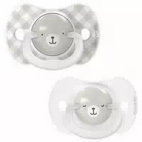 Suavinex Night & Day 2 Schnuller mit Symmetrischen Saugern Sx Pro 6 Bis 18 Monate Farbe : Beige