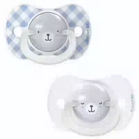 Suavinex Night & Day 2 Schnuller mit Symmetrischen Saugern Sx Pro 6 Bis 18 Monate Farbe : Blau