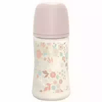 Suavinex Wonderland Babyflasche Symmetrischer Sauger Mittlerer Durchfluss 3 Monate und Älter Rosa
