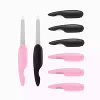 6er Set Klappbare Nagelfeile Metall Nagelpolierstreifen Schw 1 st