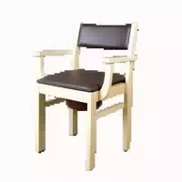 Sundo Wohnlicher Toilettenstuhl aus Holz Natur