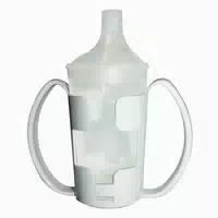 Trinkbecher Mit Tee Und Breiaufsatz, Kurzes Mundstück Transparent