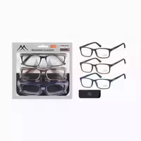 3er Pack Modische Fertiglesebrille 1 00 1 st