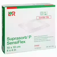 Suprasorb P Sensiflex Border Lite 10x10cm 10 st