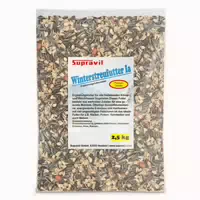 Supravit Winterfutter | Streufutter Für Wildvögel Mit Sonnenblumenkerne, Erdnüsse, Hanfsamen, Rosinen & Mehr | Energiereiches Wildvogelfutter Im Winter 1 Kg