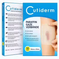 Cutiderm Sterile Paraffingaze Kompresse 10 cm X 20 cm 10 st
