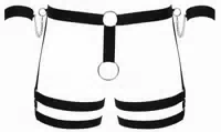 Hüft Harness mit Penisring & Fesseln
