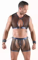 Netz Top mit Netz Pants & Handfesseln