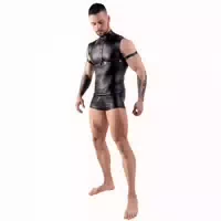 Svenjoyment Wetlook Top Mit Geschirr