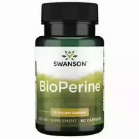 Swanson, Bioperine, Schwarzer Pfefferextrakt, mit Piperin,kapseln
