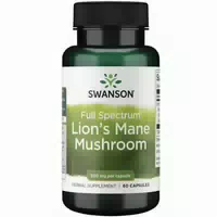 Swanson, Full Spectrum Lions Mane Mushroom Hericium Pilzpulver ,glutenfreie Kapseln