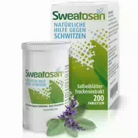 Sweatosan Tabletten bei Vermehrter Schweißabsonderung Pflanzliches Arzneimittel mit Salbei Extrakt Hormonfrei