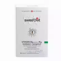 Swissovit Vitamin D3 K2 Für Knochen Wohlbefinden, Hochdosiertes D3 4000 I E Pro Kapsel