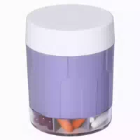 Tablettenbox 7 Tage Fächer Monat 21 Etiketten Violett 1 st