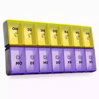 Tablettenbox 7 Tage Morgens Abends Violett 1 Count Pack Of 1 1 st