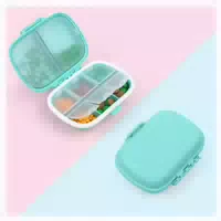 Tablettenbox 7 Tage Pillendose 8 Fächer Bpa Frei für Medikam 1 st