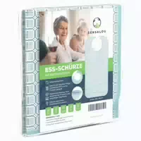 Sensalou Ess Latz für Erwachsene mit Auffangtasche Grün Weiß 1 st