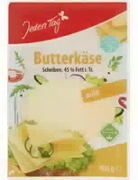 Jeden Tag Butterkäse in Scheiben