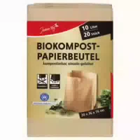Jeden Tag Biokompost Papierbeutel 10l