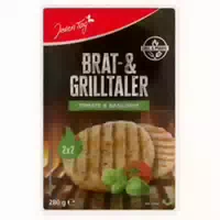 Jeden Tag Brat & Grilltaler mit Käse, Tomate und Basilikum